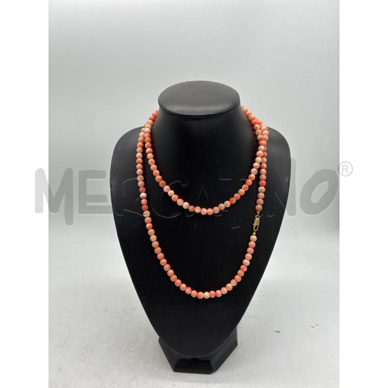COLLANA ARANCIONE CHIUSURA DORATA CM 88 | Mercatino dell'Usato Montesilvano 2