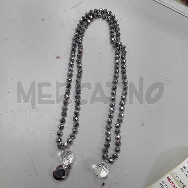 COLLANA ARGENTATA PENDAGLI BIANCHI | Mercatino dell'Usato Montesilvano 1