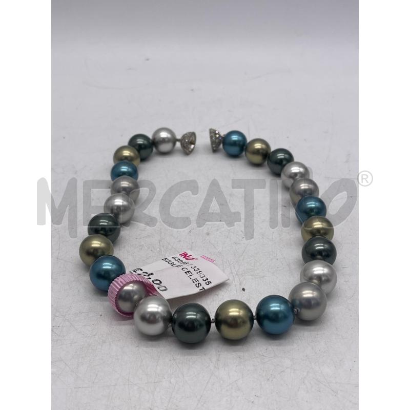 COLLANA BIGLIE CELESTI GRIGIO | Mercatino dell'Usato Montesilvano 2
