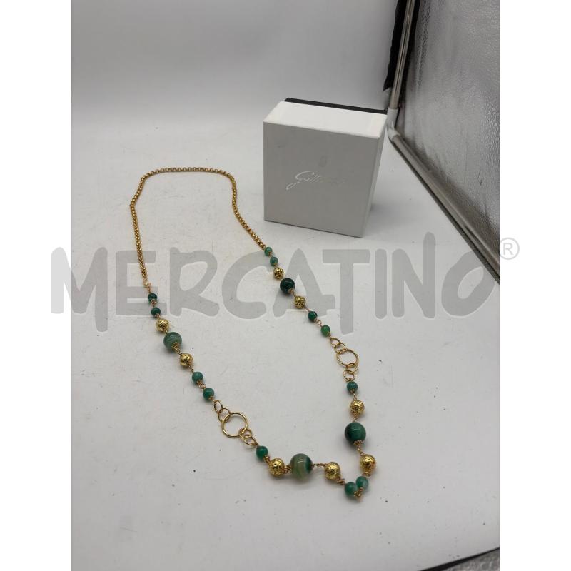 COLLANA GATTINONI DORATA PIETRE VERDI | Mercatino dell'Usato Montesilvano 1