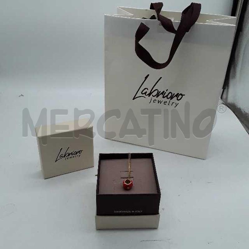 COLLANA LABRIORO JEWELRY ARG DORATO TONDO ROSSO DORATO | Mercatino dell'Usato Montesilvano 1