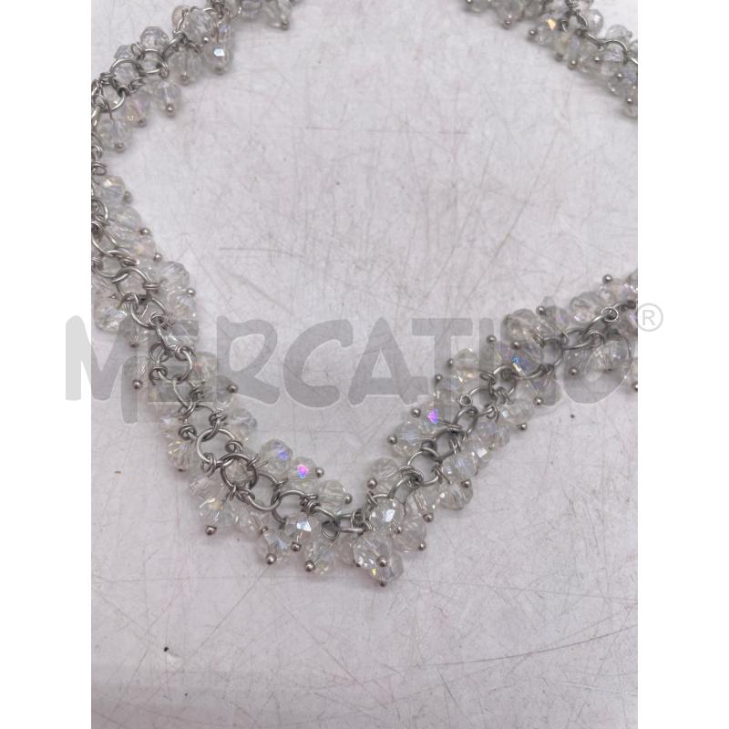 COLLANA PALLINE STRASS TRASPARENTI GIROCOLLO | Mercatino dell'Usato Montesilvano 2