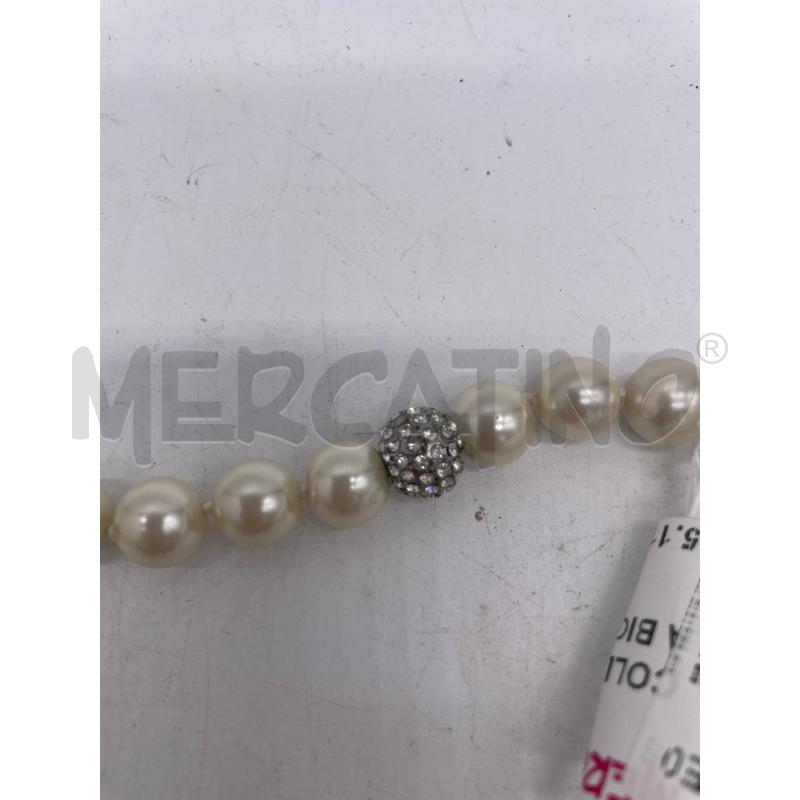 COLLANA PERLE CHIUSURA BIGLIA STRASS | Mercatino dell'Usato Montesilvano 3
