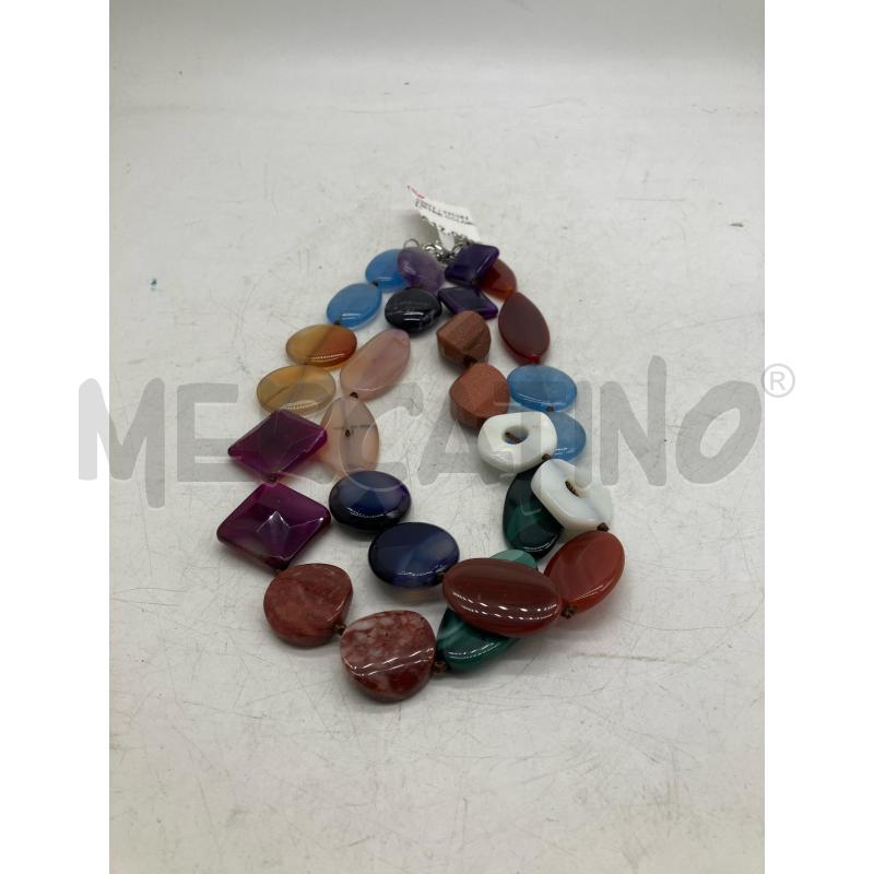 COLLANA PIETRE COLORATE DUE FILI  | Mercatino dell'Usato Montesilvano 1