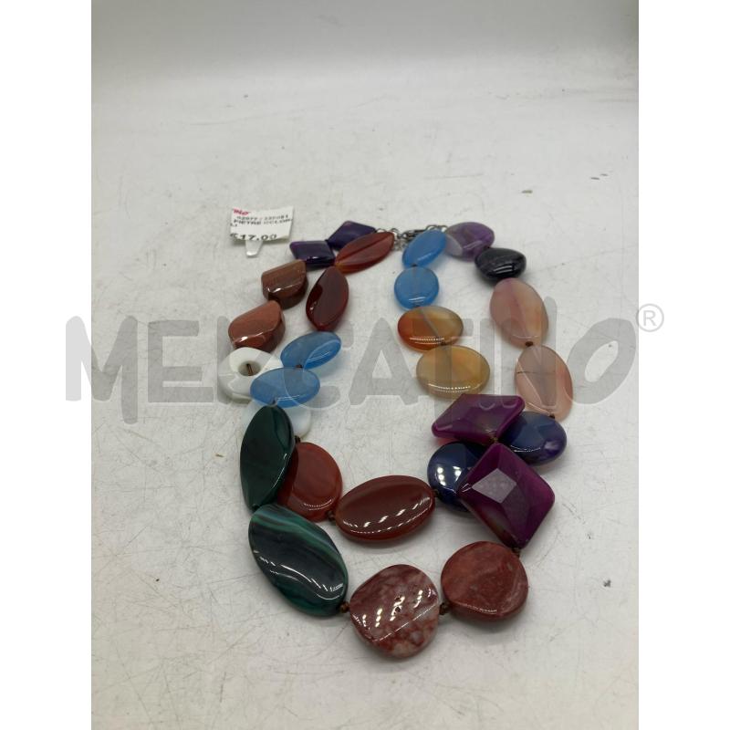 COLLANA PIETRE COLORATE DUE FILI  | Mercatino dell'Usato Montesilvano 3