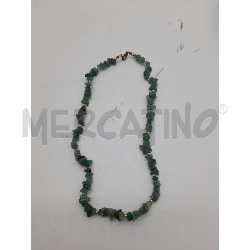 COLLANA PIETRE VERDI PUNTINO DORATI | Mercatino dell'Usato Montesilvano 1