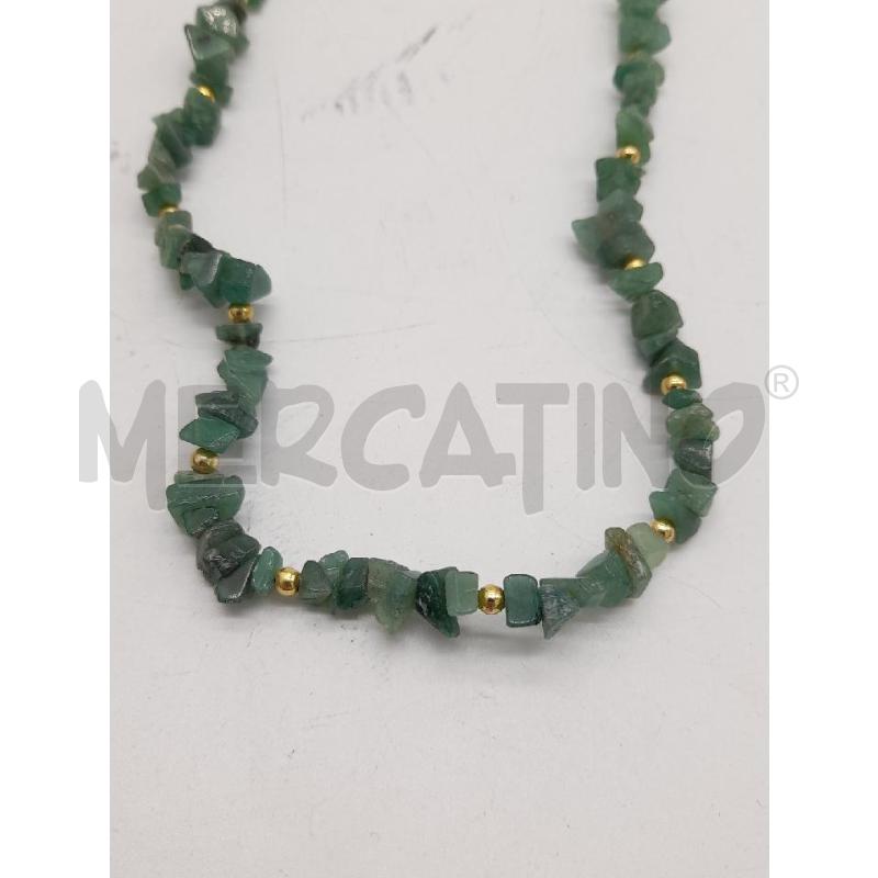 COLLANA PIETRE VERDI PUNTINO DORATI | Mercatino dell'Usato Montesilvano 2