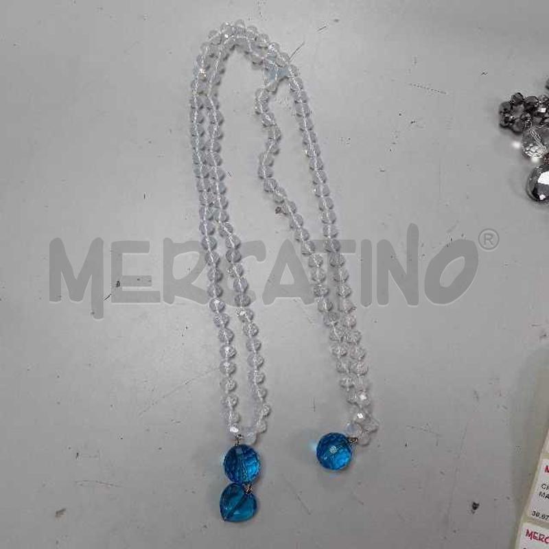 COLLANA TORCIONE BIANCA PENDAGLI CELESTE | Mercatino dell'Usato Montesilvano 1