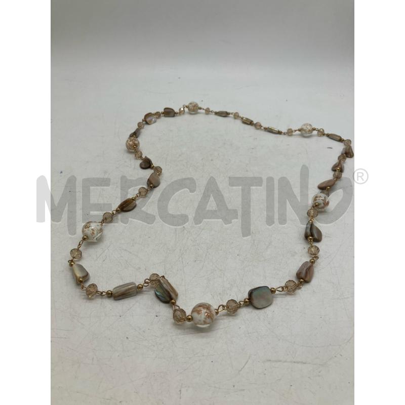 COLLANA VETRO DORATO MADREPERLALATA  | Mercatino dell'Usato Montesilvano 1