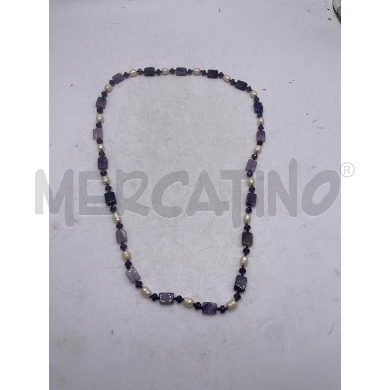 COLLANA VIOLA CON PERLE | Mercatino dell'Usato Montesilvano 1