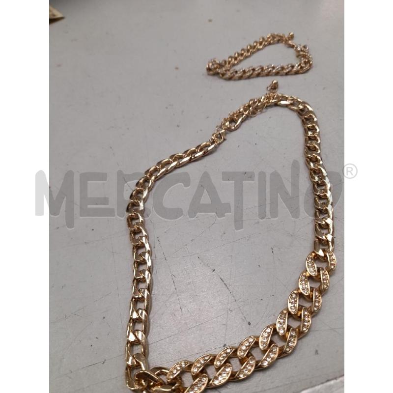 COLLANA + BRACCIALE DORATO STRASS  | Mercatino dell'Usato Montesilvano 1