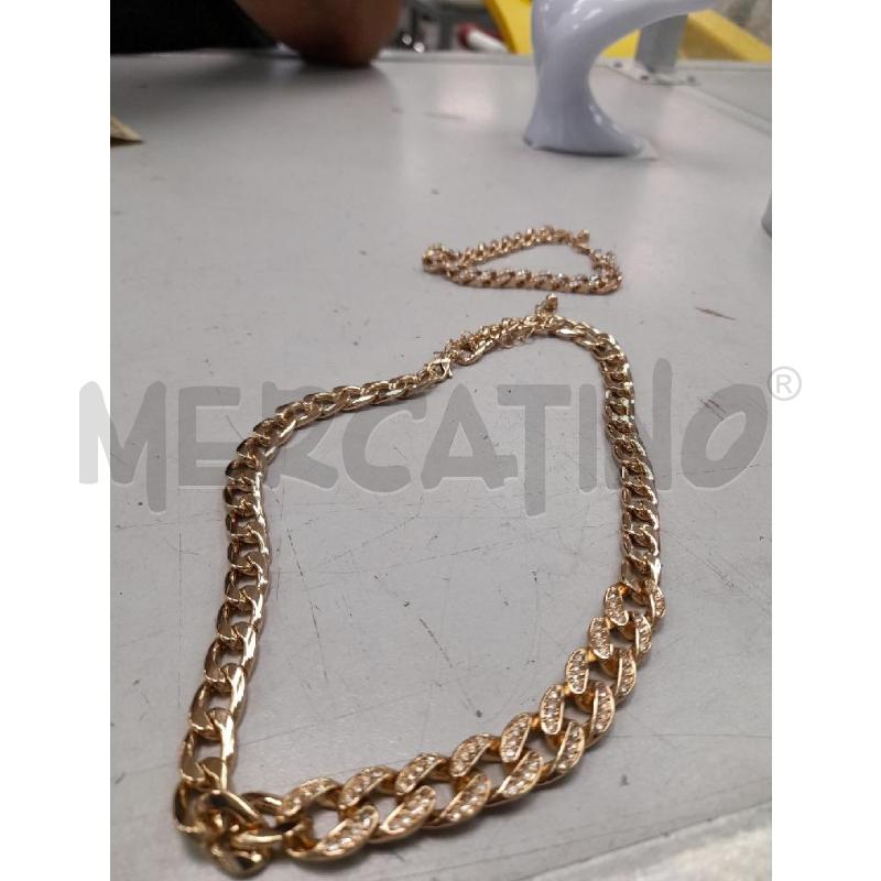 COLLANA + BRACCIALE DORATO STRASS  | Mercatino dell'Usato Montesilvano 2