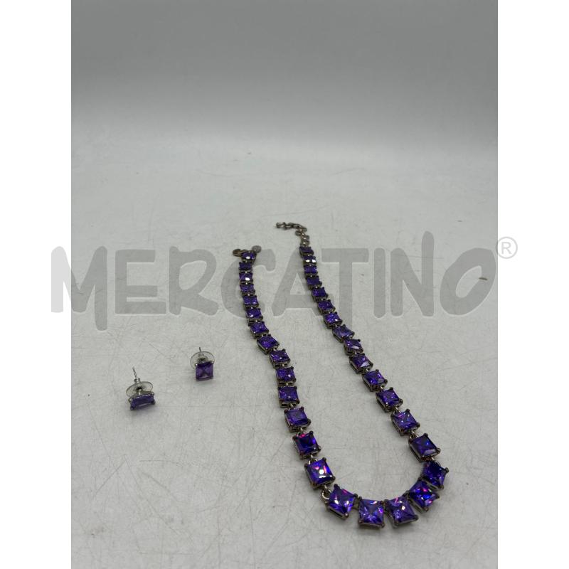 COLLANA + ORECCHINI SODINI VIOLA | Mercatino dell'Usato Montesilvano 1