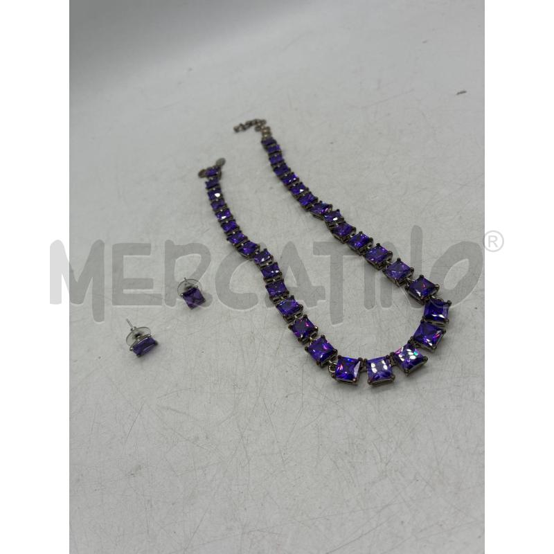 COLLANA + ORECCHINI SODINI VIOLA | Mercatino dell'Usato Montesilvano 2