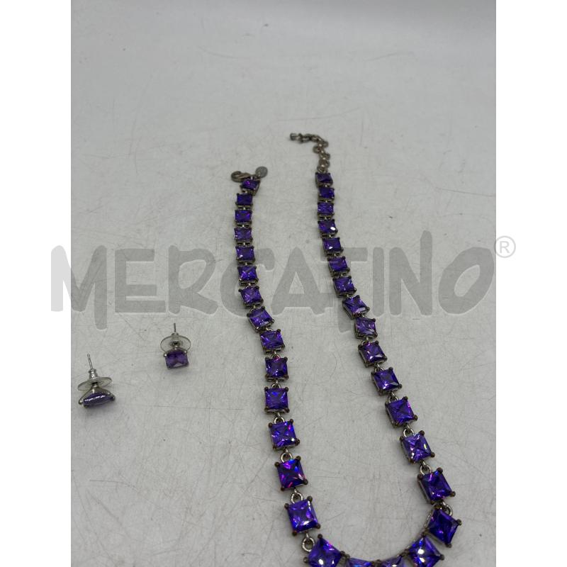 COLLANA + ORECCHINI SODINI VIOLA | Mercatino dell'Usato Montesilvano 3
