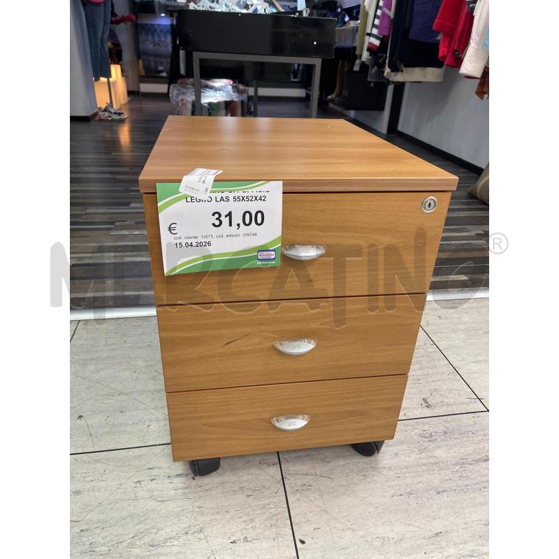 COMODINO DA UFFICIO LEGNO LAS 55X52X42 | Mercatino dell'Usato Montesilvano 1
