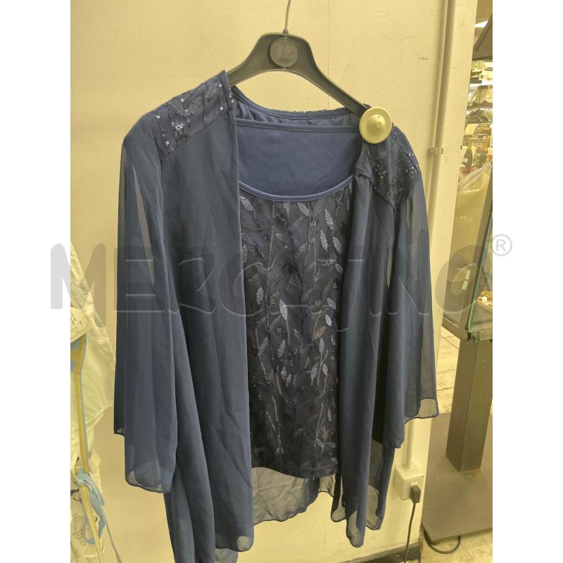 COMPLETO DONNA 3 PEZZI BLU PAILLETTES MAGLIA+ PANTALONE + COPRISPALLE  | Mercatino dell'Usato Montesilvano 2