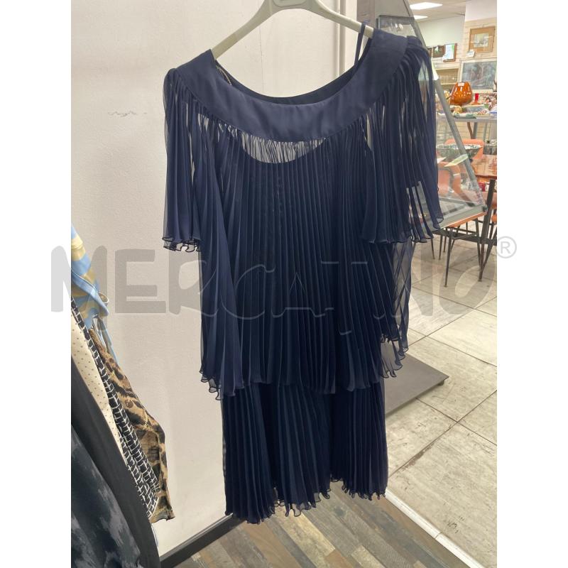 COMPLETO DONNA BLU PLISETTATA VELATA SMARCHIATA | Mercatino dell'Usato Montesilvano 1