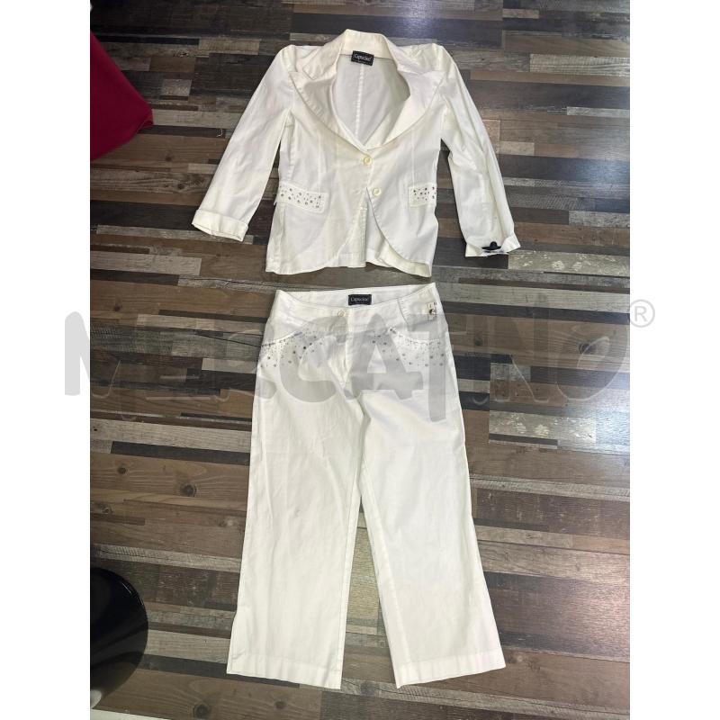 COMPLETO DONNA CAPUCINE BIANCO STRASS ROMBI ARGENTATI | Mercatino dell'Usato Montesilvano 1