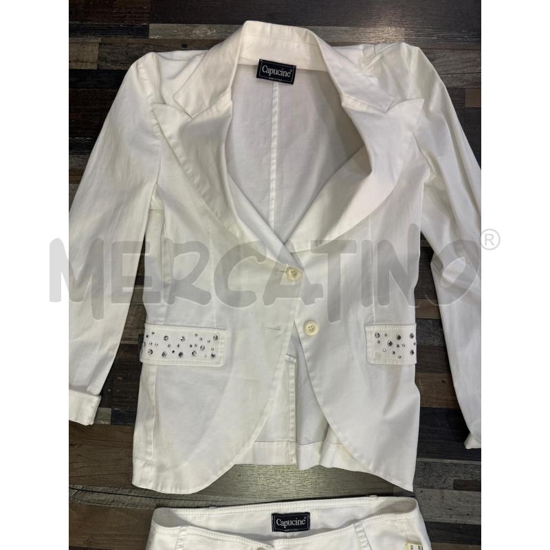 COMPLETO DONNA CAPUCINE BIANCO STRASS ROMBI ARGENTATI | Mercatino dell'Usato Montesilvano 2