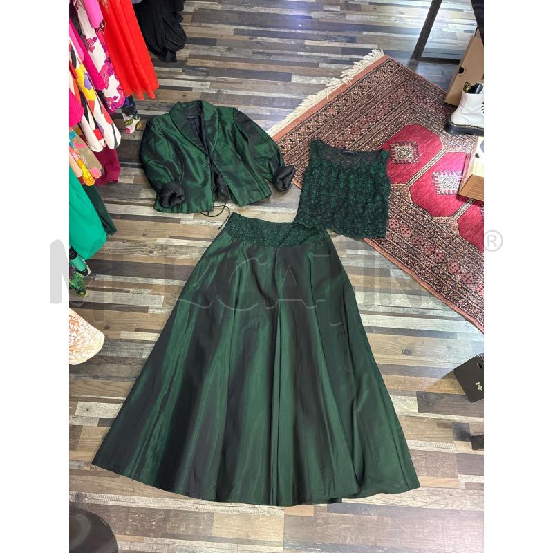 COMPLETO DONNA LUIS ASPAGNOLI NERO VERDE TG 42 | Mercatino dell'Usato Montesilvano 1