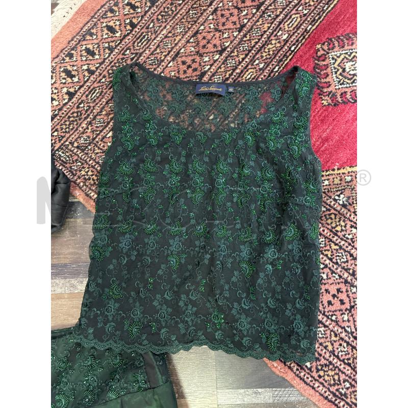 COMPLETO DONNA LUIS ASPAGNOLI NERO VERDE TG 42 | Mercatino dell'Usato Montesilvano 3