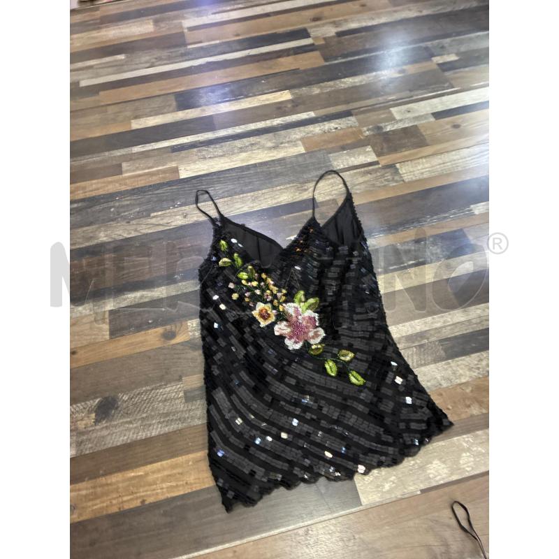 COMPLETO DONNA NERO PERLINE FIRI ROSA TG 42 | Mercatino dell'Usato Montesilvano 2