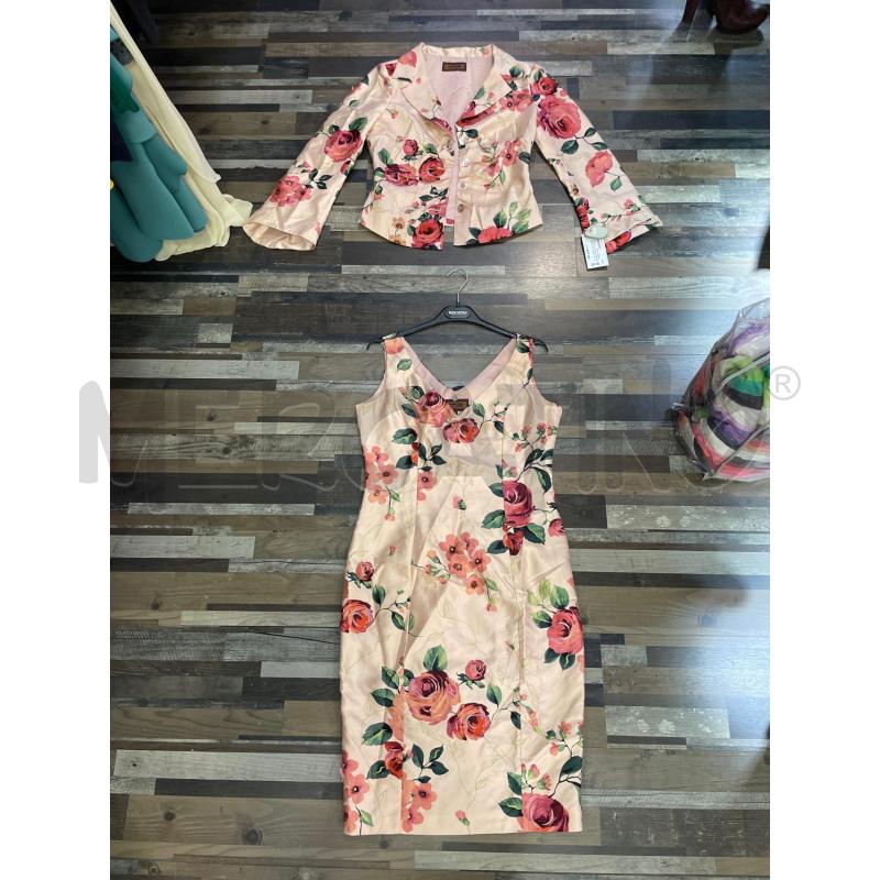 COMPLETO DONNA RENATO NUCCI SETA ROSA FIORI E ROSE | Mercatino dell'Usato Montesilvano 1