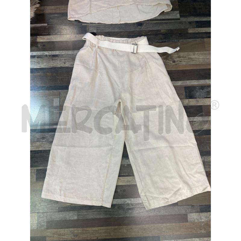 COMPLETO DONNA SMARCHIATO BEIGE LINO CC BIANCO DORATO | Mercatino dell'Usato Montesilvano 3