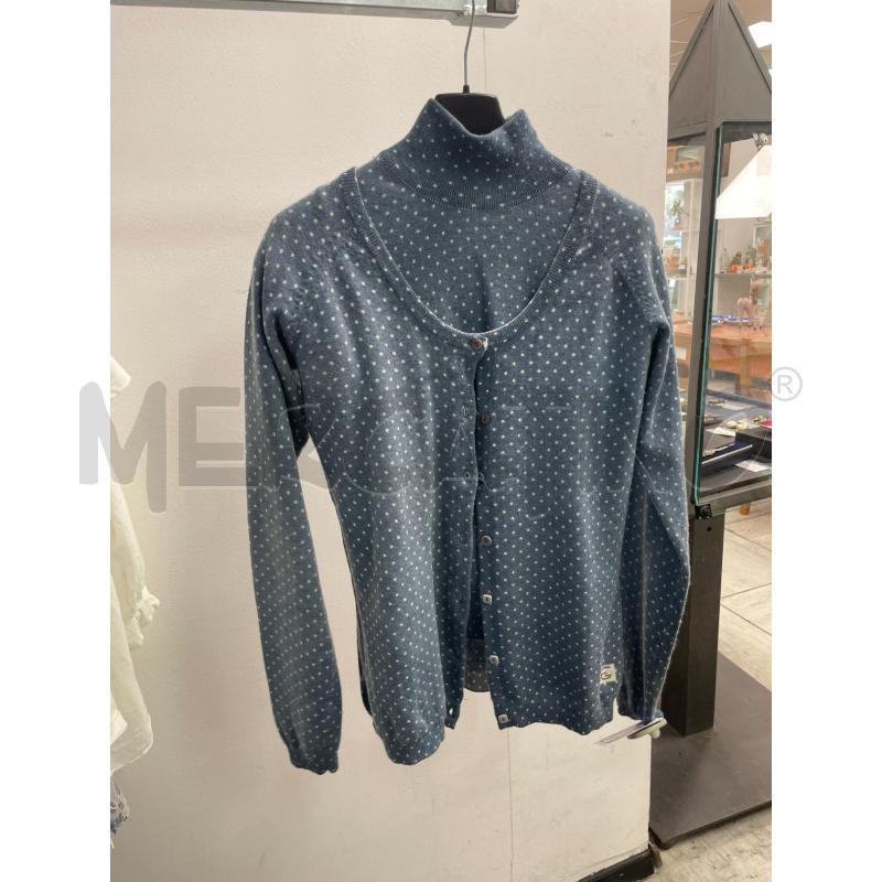 COMPLETO DONNA TWINSET FRENCI&GIO AZZURRO POIS PICCOLI BIANCHI | Mercatino dell'Usato Montesilvano 1