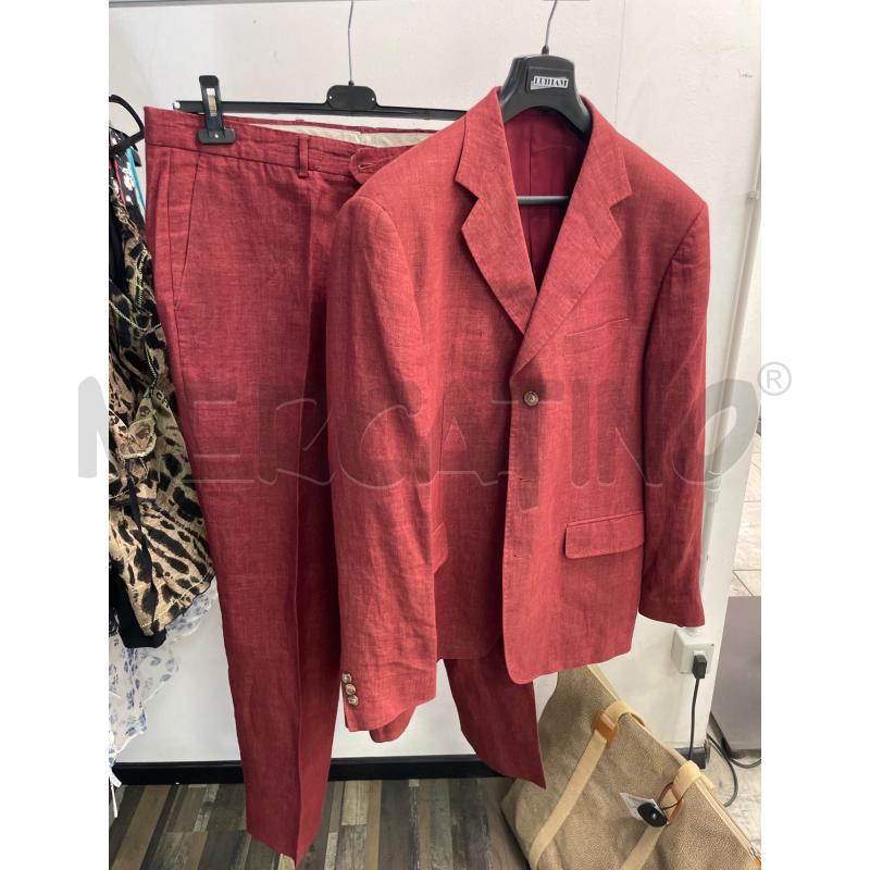 COMPLETO UOMO ROSSO LINO SMARCHIATO | Mercatino dell'Usato Montesilvano 1