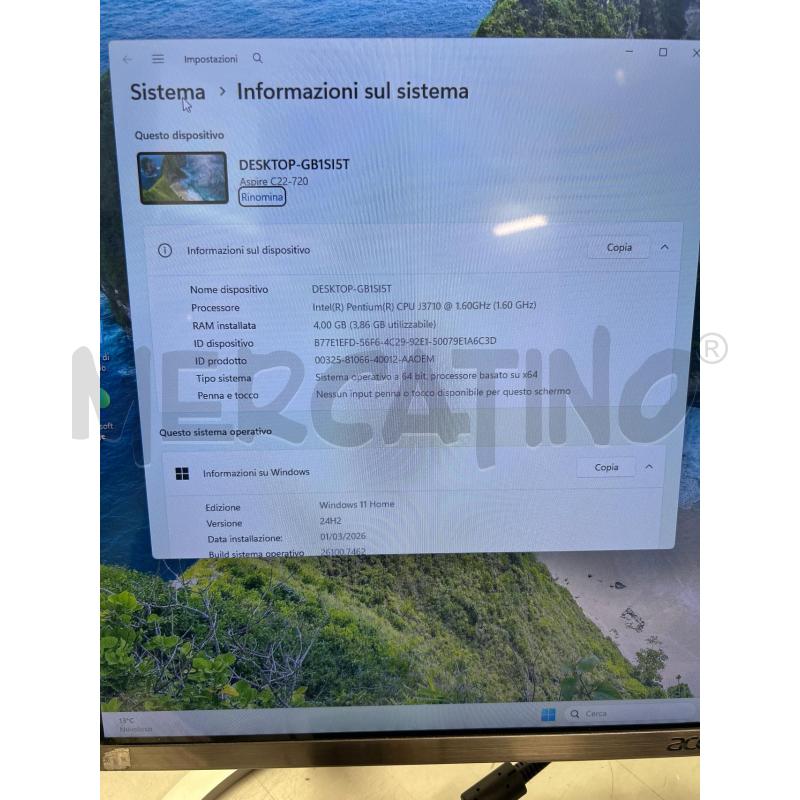 COMPUTER ACER FISSO ARGENTATO COMPLETO | Mercatino dell'Usato Montesilvano 2