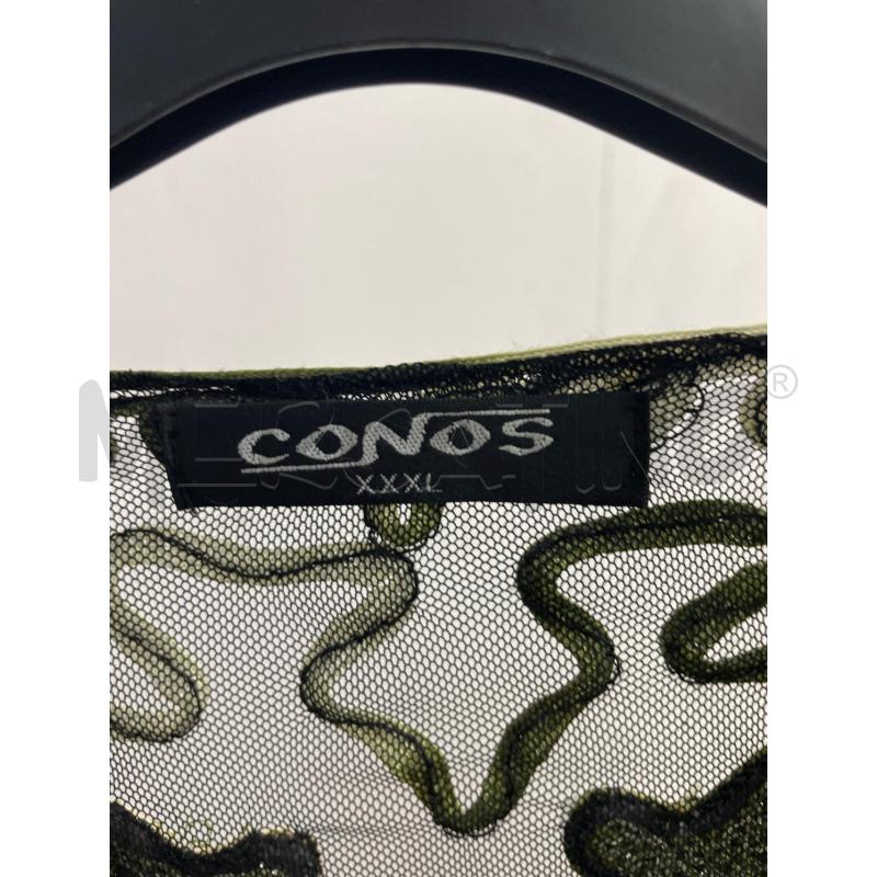 COPRI SPALLA CONOS NERO VELATO FICAMI FIORI VERDI BEIGE | Mercatino dell'Usato Montesilvano 2