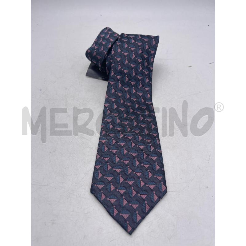 CRAVATTA BORSALINO GRIGIA TRIANGOLINI ROSA BLU | Mercatino dell'Usato Montesilvano 1