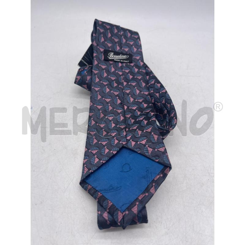 CRAVATTA BORSALINO GRIGIA TRIANGOLINI ROSA BLU | Mercatino dell'Usato Montesilvano 2