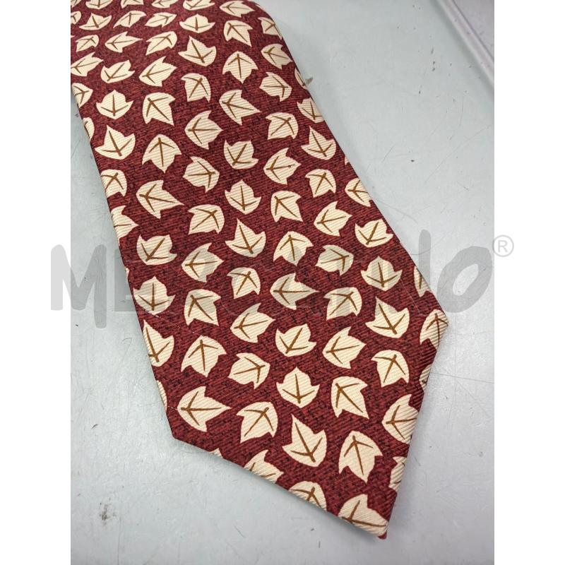 CRAVATTA BULGARI ROSSA FOGLIE BEIGE | Mercatino dell'Usato Montesilvano 3