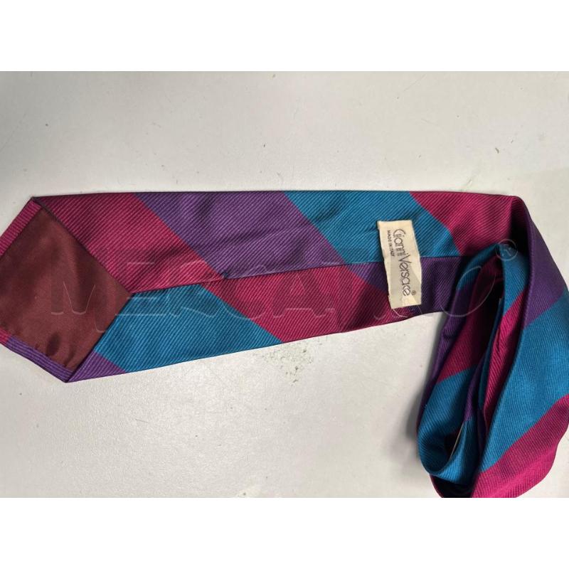 CRAVATTA GIANNI VERSACE CELESTE VIOLA  | Mercatino dell'Usato Montesilvano 2