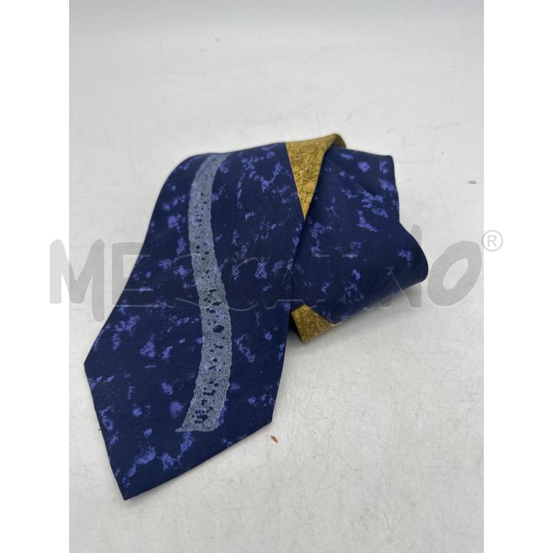CRAVATTA MONTANA BLU FANTASIA SENAPE | Mercatino dell'Usato Montesilvano 1