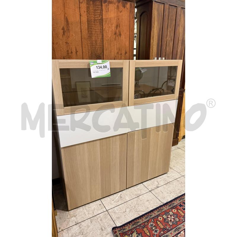 CREDENZA IKEA 2 ANTE+ 2 ANTE VETRO + 2 CASSETTI | Mercatino dell'Usato Montesilvano 1