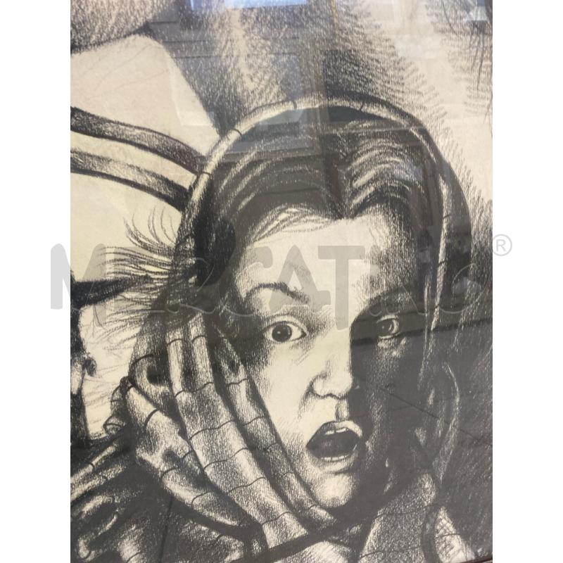 DISEGNO A CARBONCINO A FIRMA ENNIO MINERVA 60X80CM | Mercatino dell'Usato Montesilvano 3