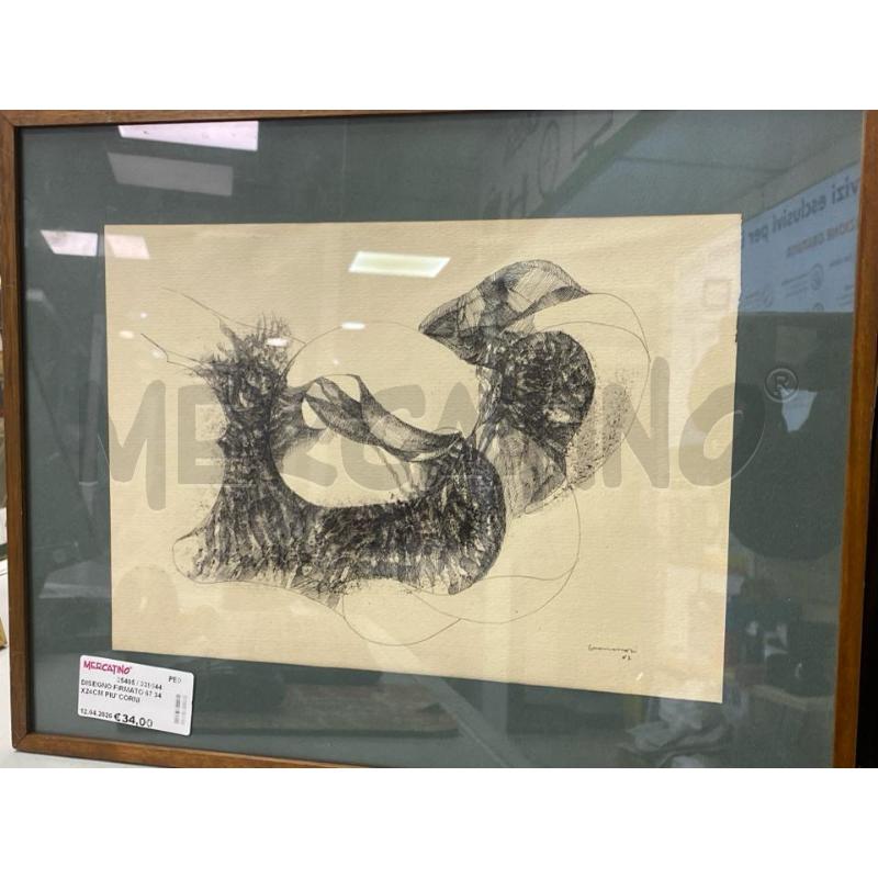 DISEGNO FIRMATO 67 34X24CM PIU' CORNICE1 | Mercatino dell'Usato Montesilvano 2