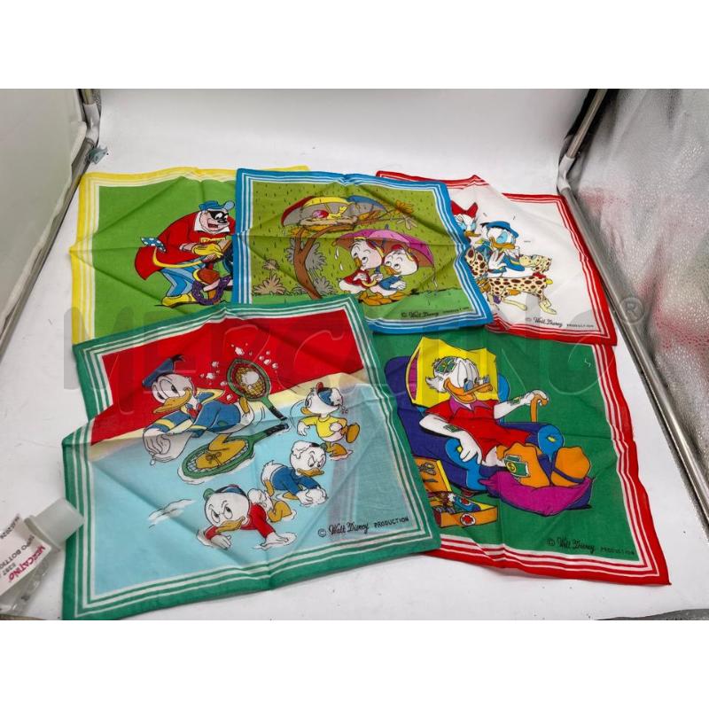 FAZZOLETTI WALT DISNEY ANNI '70 5 PEZZI  | Mercatino dell'Usato Montesilvano 1