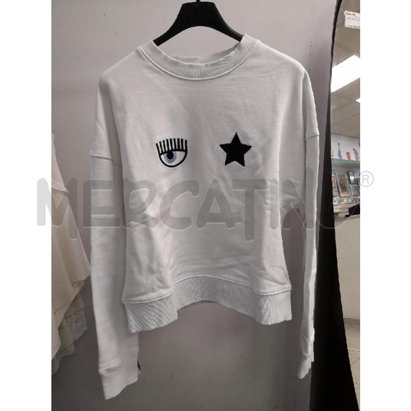 FELPA BAMBINA CHIARA FERRAGNI BIANCA STELLE RIFLETTENTI | Mercatino dell'Usato Montesilvano 1