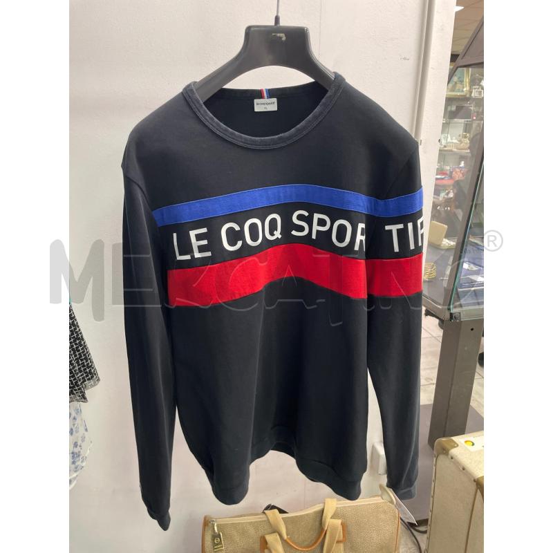 FELPA UOMO LE COQ SPORTIF NERA RIGHE BLU ROSSE | Mercatino dell'Usato Montesilvano 1