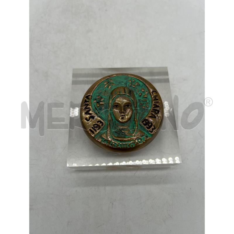 FERMA CARTE MEDAGLIONE BRONZO SANTA CHIARA | Mercatino dell'Usato Montesilvano 1
