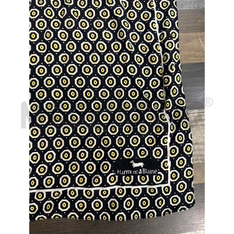 FOULARD STRETTO NERO POIS BIANCHI GIALLI | Mercatino dell'Usato Montesilvano 2