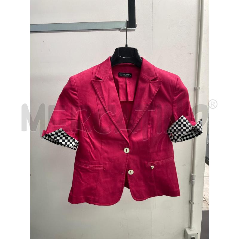 GIACCA DONNA ARGENTI FUKSIA MANICHE QUADRETTATE BIANCHE NERE | Mercatino dell'Usato Montesilvano 1
