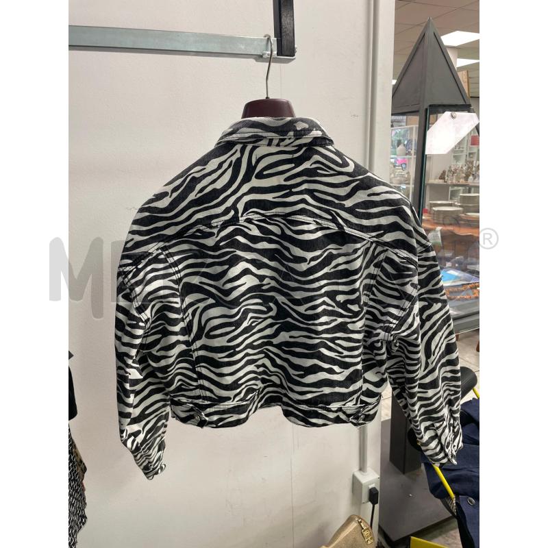 GIACCA DONNA BIANCA ZEBRATA NERA JEANS M | Mercatino dell'Usato Montesilvano 2