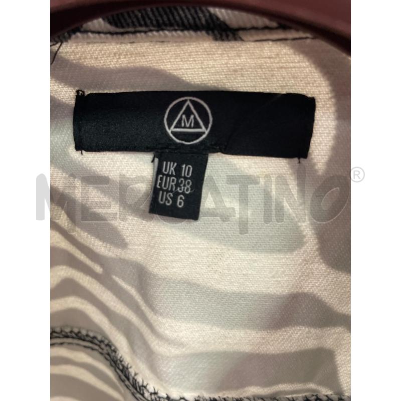 GIACCA DONNA BIANCA ZEBRATA NERA JEANS M | Mercatino dell'Usato Montesilvano 3