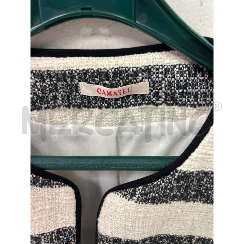 GIACCA DONNA CAMAIEU BIANCA GRIGIA TWEED TG GRANDE | Mercatino dell'Usato Montesilvano 2